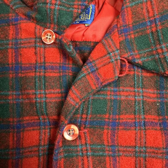 Vintage Pendleton Board Shirt Wool Plaid Flannel Button Down Loop Collar Medium - Picture 4 of 10